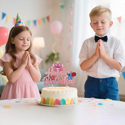 Glitter Alien Cake Topper for Birthday Parties - 6.7x4.7in