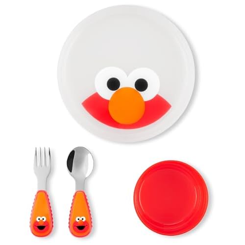 Skip Hop x Sesame Street Toddler Feeding 4-Piece Mealtime Set, Elmo