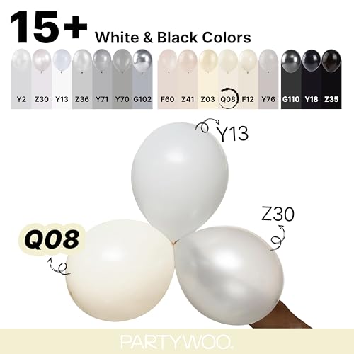 PartyWoo Beige Balloons - 127pcs in Various Sizes (5-36 Inch)