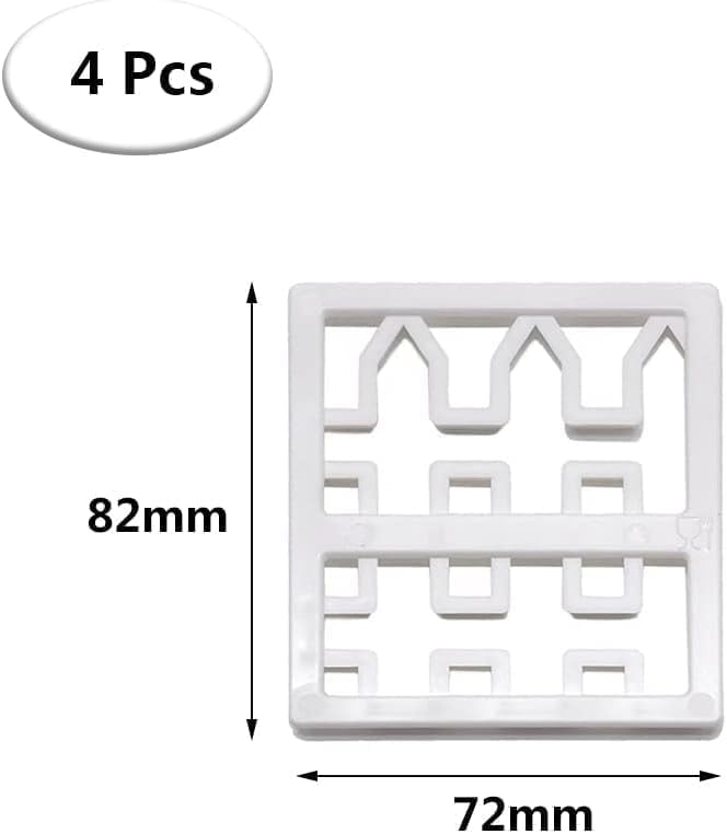 4-Piece Plastic Fence Fondant Molds for Cake & Cookie Borders