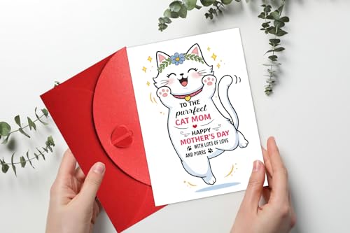 Funny Cat Mom Mother's Day Card | Cute 5x7'' Greeting Card