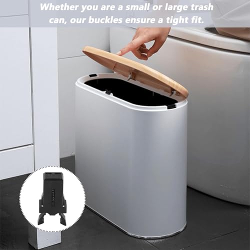 10 Pack Black Plastic Bin Lid Clips with Self-Locking Mechanism