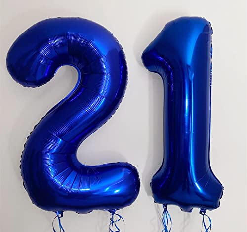 40-Inch Navy Blue Number 2 Balloon - Foil Mylar Birthday Decoration