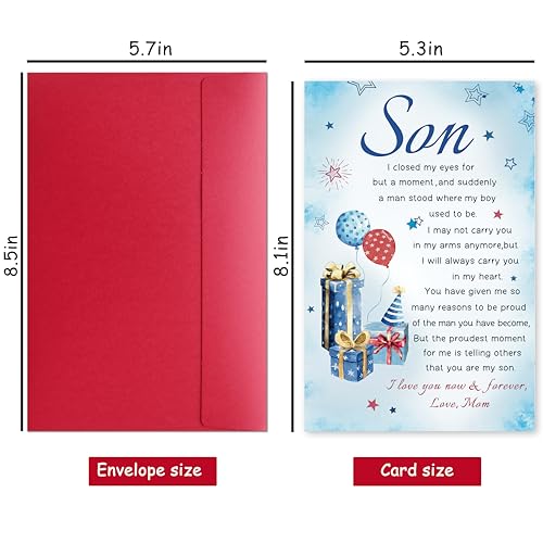 Heartfelt Birthday Greeting Card for Son from Mom - My Son Edition