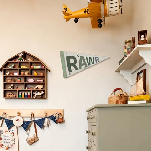 Dinosaur Felt Pennant Wall Decor - Rawr Kids Room Banner