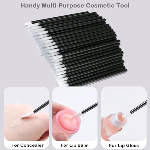 DWNDN 200Pcs Eyelash Extension Kit Disposable Mascara Wands and Lip Brushes
