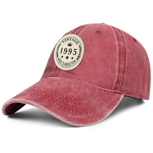 30th Birthday Gifts for Men Women Vintage 1995 Hat 30 Year Old Birthday Gifts Idea 100% Washed Cotton Hat