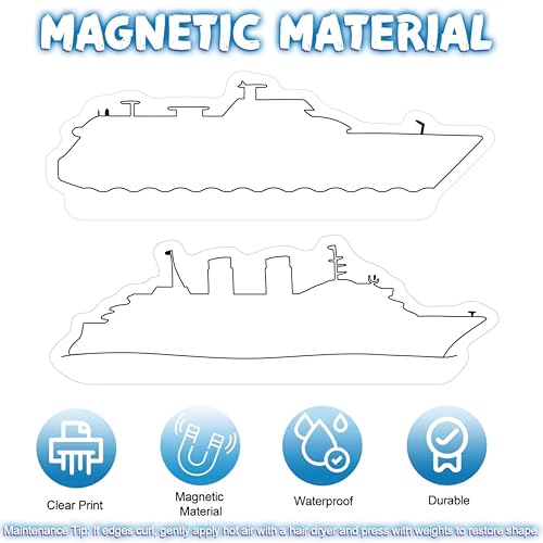 Cruise Ship Door Magnets Set - 2 Pcs Magnetic Decorations