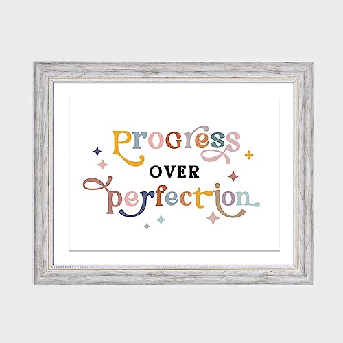 Progress Over Perfection Classroom Poster Motivational Wall Art Boho Decor