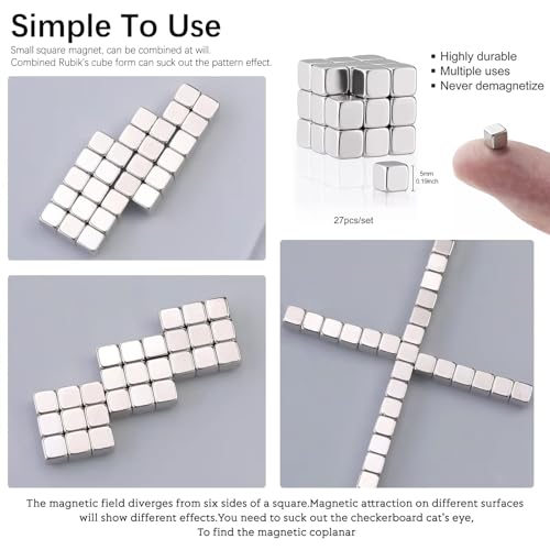 MOLILON 27-Piece Cat Eye Nail Magnet Wand Set for Gel Polish