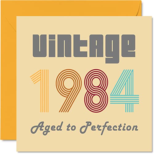 42nd Birthday Card for Women and Men - Vintage 1984 Aged To Perfection