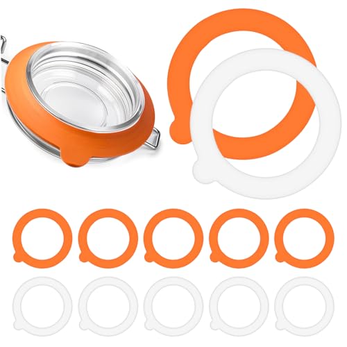 Ptwola 12 PCS Silicone Jar Gaskets 3.75" Airtight Leakproof Replacement Rubber Seals Rings for Regular Mouth Mason Canning Jars