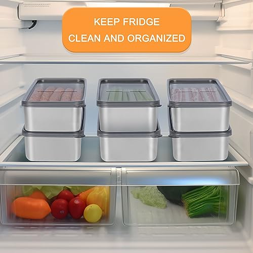 Verveia Stainless Steel Bacon Container - Airtight Fridge Storage Box