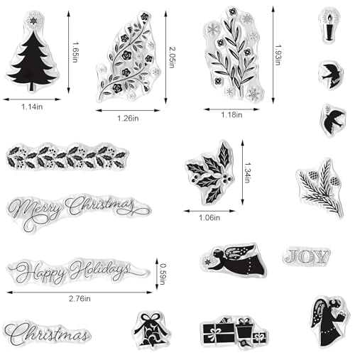 Hying Christmas Clear Stamps Set for Card Making & Crafts