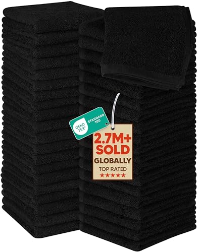 Utopia Towels 60-Pack Washcloths, 12x12in 100% Cotton - Soft & Absorbent