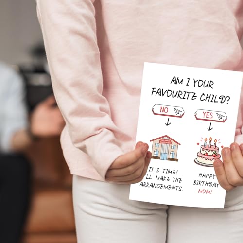 Funny Birthday Card for Mom - Humorous Gift from Son or Daughter