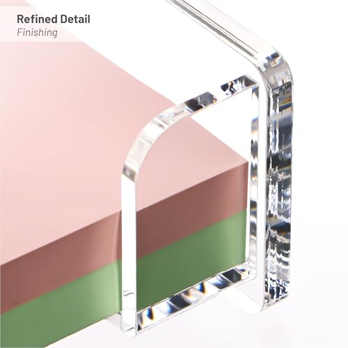 Clear Acrylic Square Sticky Note Holder - 3x3 Inch Desk Memo Dispenser