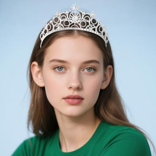 Jaciya Rhinestone Witch Crown Tiara for Women - Halloween & Birthday
