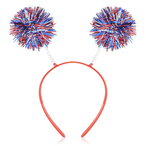 CUBACO 4th of July Patriotic Headband Red White and Blue USA Flag Hair Accessory