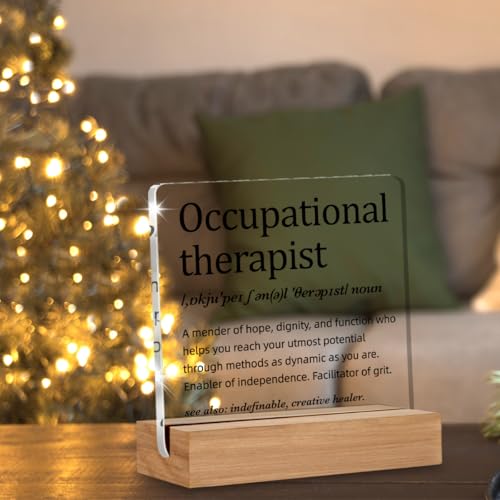 Occupational Therapist Acrylic Sign Gift - 4x4 Inches Decor