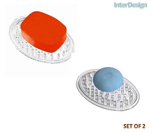 iDesign Plastic Soap Holder Tray for Kitchen & Bathroom