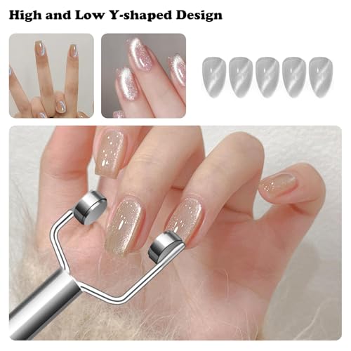 HINGTAI 3-in-1 Cat Eye Nail Magnet - Double Head Magnetic Tool