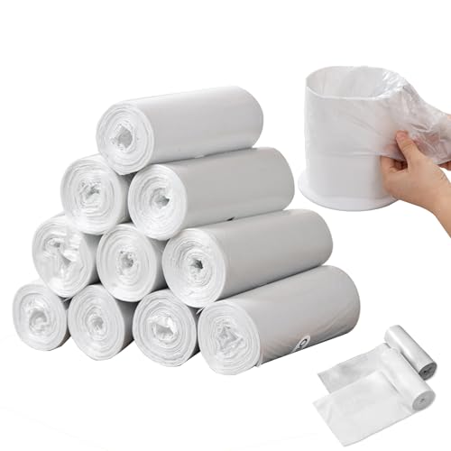 Mini Trash Bags, 0.5 Gal, 300 Counts, Leak-Proof White