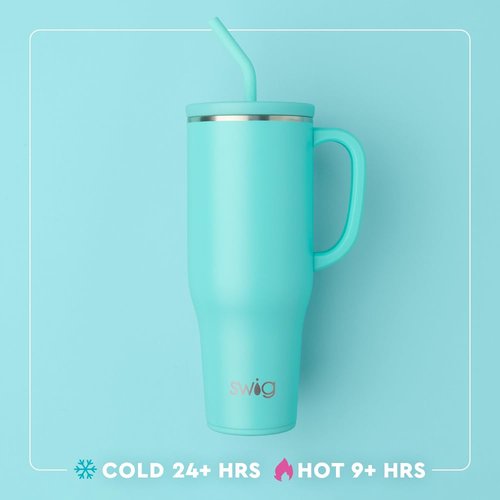 Swig Life 40oz Mega Mug, 40oz Tumbler with Handle and Straw, Extra Large Insulated Tumblers, Cup Holder Friendly Travel Mug (Saturdays In Fayetteville)
