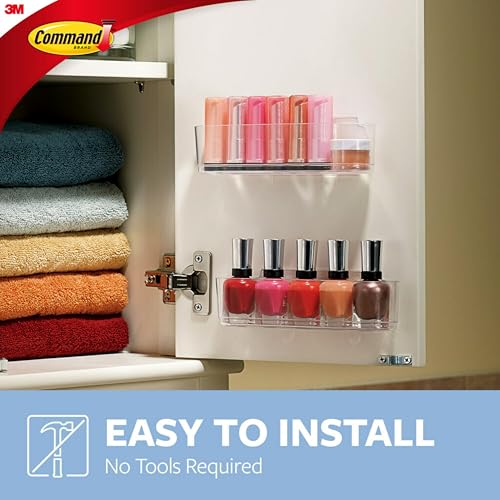 Command Clear Medium Caddy with 4 Clear Strips - Transparent