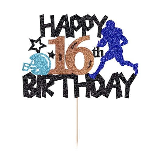 Football 16th Birthday Cake Topper - Premium Sports Decoration