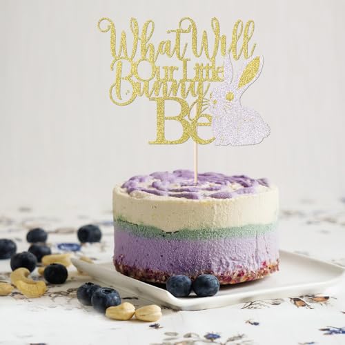 Easter Gender Reveal Cake Topper - What Will Our Little Bunny Be