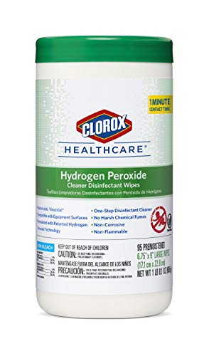 Clorox Healthcare Hydrogen Peroxide Disinfectant Wipes, 95 Count