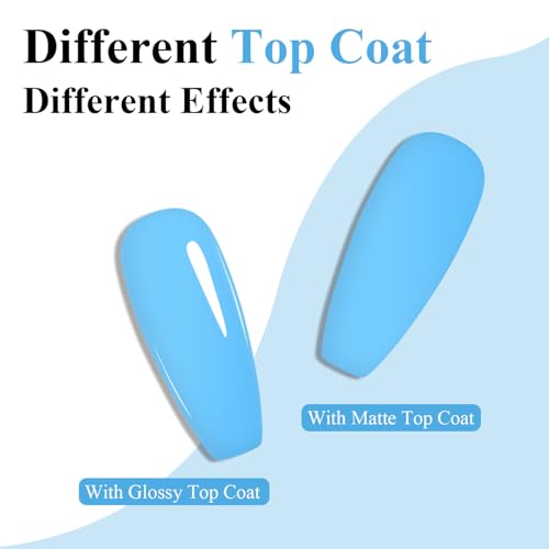 Imtiti Blue Gel Nail Polish - Baby Blue Soak Off UV LED Manicure 10ml