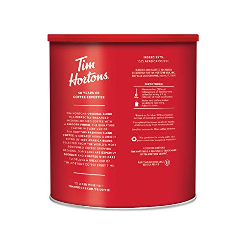 Tim Hortons Original Blend Medium Roast Ground Coffee - 48 Ounce Canister