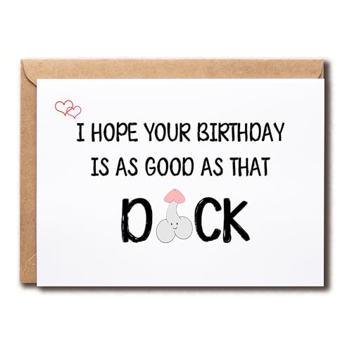 Humorous Birthday Card for Boyfriend | I Hope Your Birthday Is As Good As That Dick