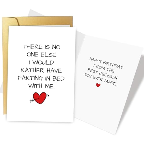 Funny Farting Birthday Card for Husband or Wife - Humorous Greeting Card