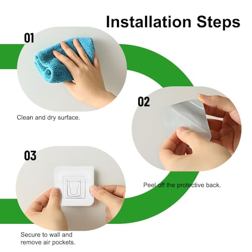 Koja 5-Pack Wall Organizer with Adhesive Snap Buckles - No Drilling Needed