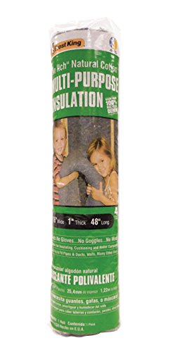 Frost King No Itch Natural Cotton Insulation 16x48 Inches Pack of 12 - Multi-Purpose Sound & Thermal Barrier