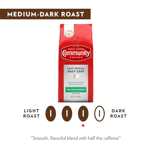 Community Coffee Café Special Half-Caff Ground Coffee 32 Oz (Pack of 2)