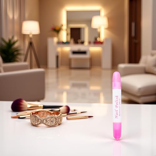 Jowxsx Nail Polish Corrector Pen with Removable Head - Pink