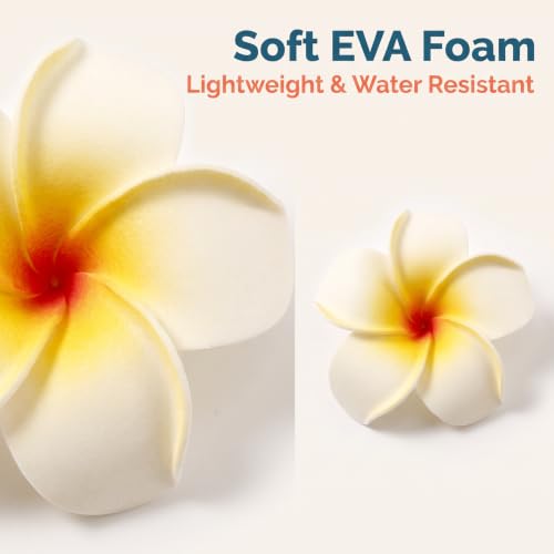 10 Pcs Colorful Plumeria Flower Hair Clips Hawaiian Beach Accessories