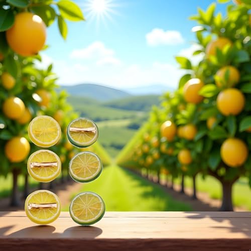 6 Pcs Realistic Lemon Hair Clips Fruit Hair Barrettes for Girls