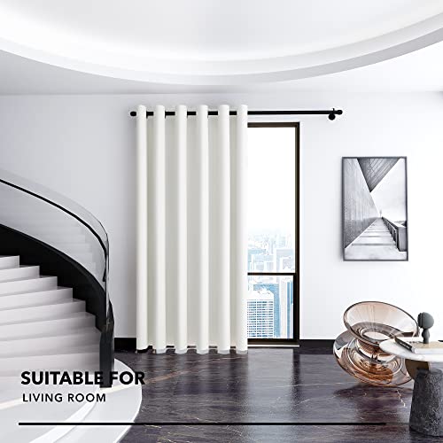 Deconovo Pure White Room Divider Curtain 80" x 84" - Grommet Top