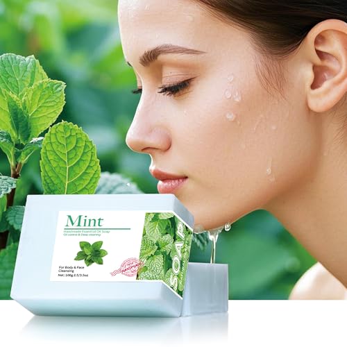 BEUKING Tea Tree Handmade Soap Bar for Face and Body, Moisturizing Cleansing Bar