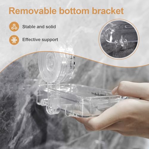 Suction Cup Soap Dish Holder - Wall Mounted Self-Draining Rack, 1 Piece