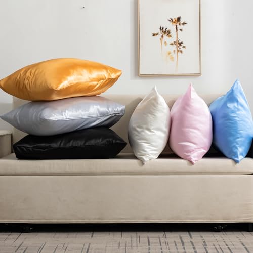 Mimkus White Satin Pillowcase 20x26 inches - Soft & Luxurious