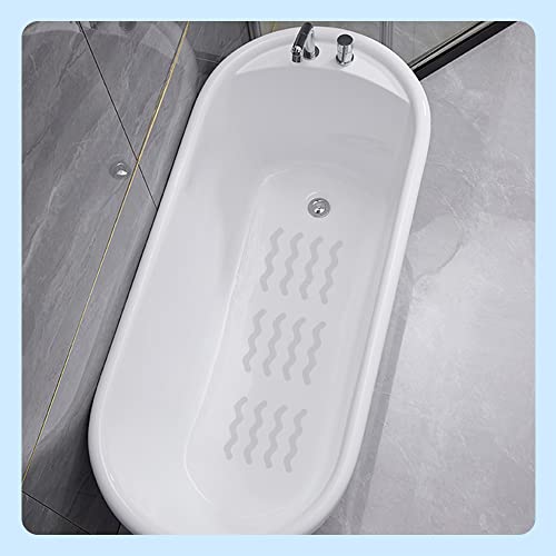 WIBUE 24-Piece Non-Slip Bathtub Stickers - Wave Shape Safety Decals