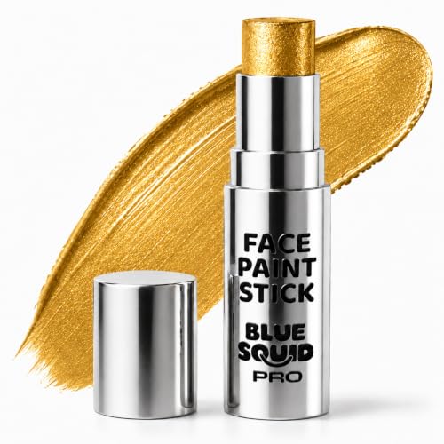 Blue Squid Metallic Gold Face Paint Stick - Waterproof Body Makeup & Sports Eyeblack