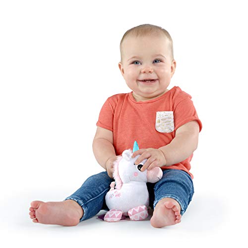 Bright Starts Unicorn Plush Take-Along Toy for Strollers & Carriers
