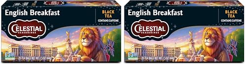 Celestial Seasonings English Breakfast Black Tea, 20 Count (Pack of 2)